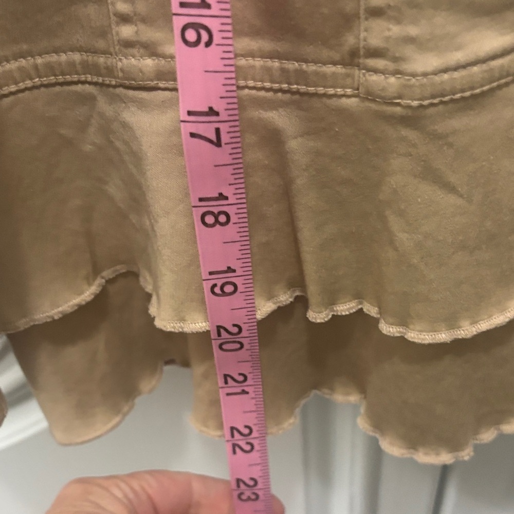 Ruby Rd. Tan Blazer with Ruffle Detail - Picture 7 of 13
